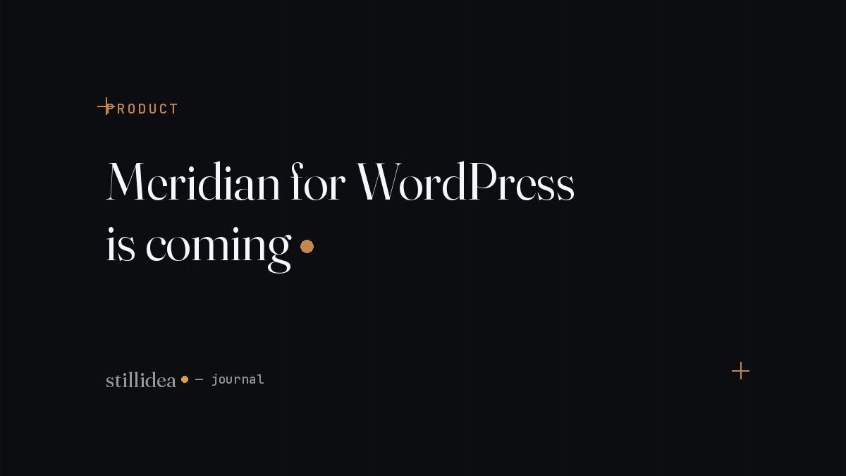 Meridian for WordPress is coming