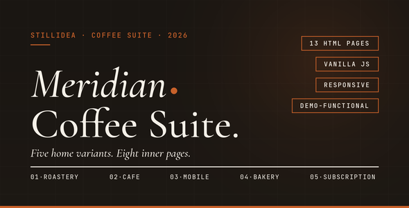 Meridian — template for specialty coffee brands